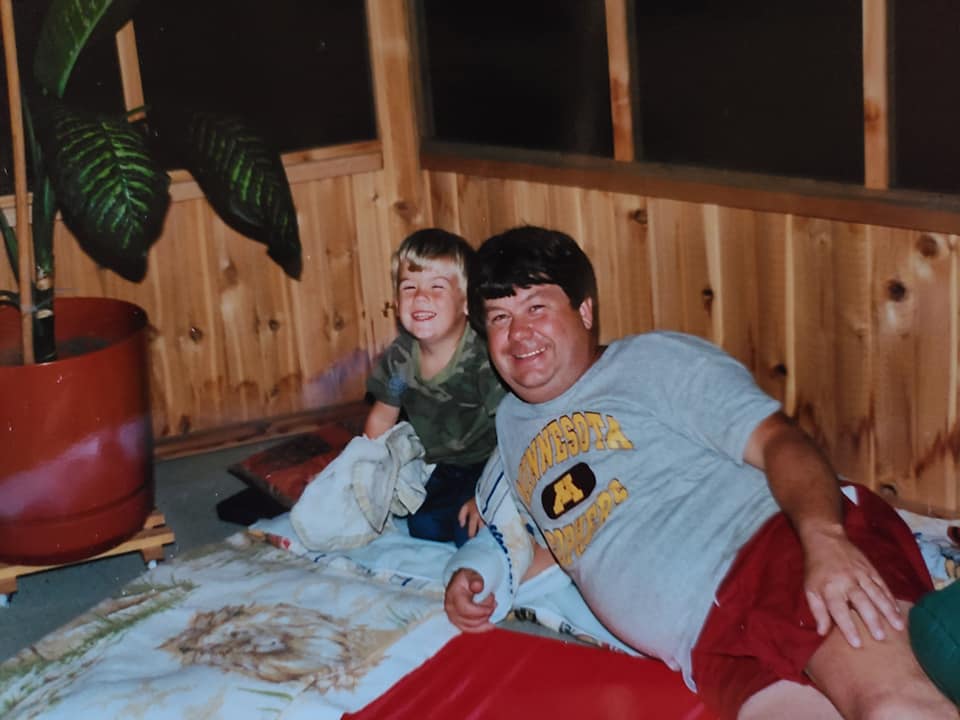 Dad in the gazebo with Chris