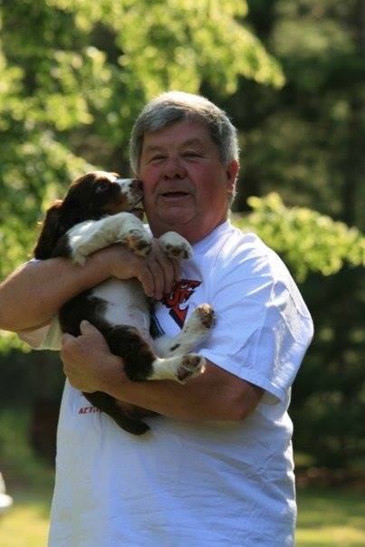 Dad with Doc as a puppy